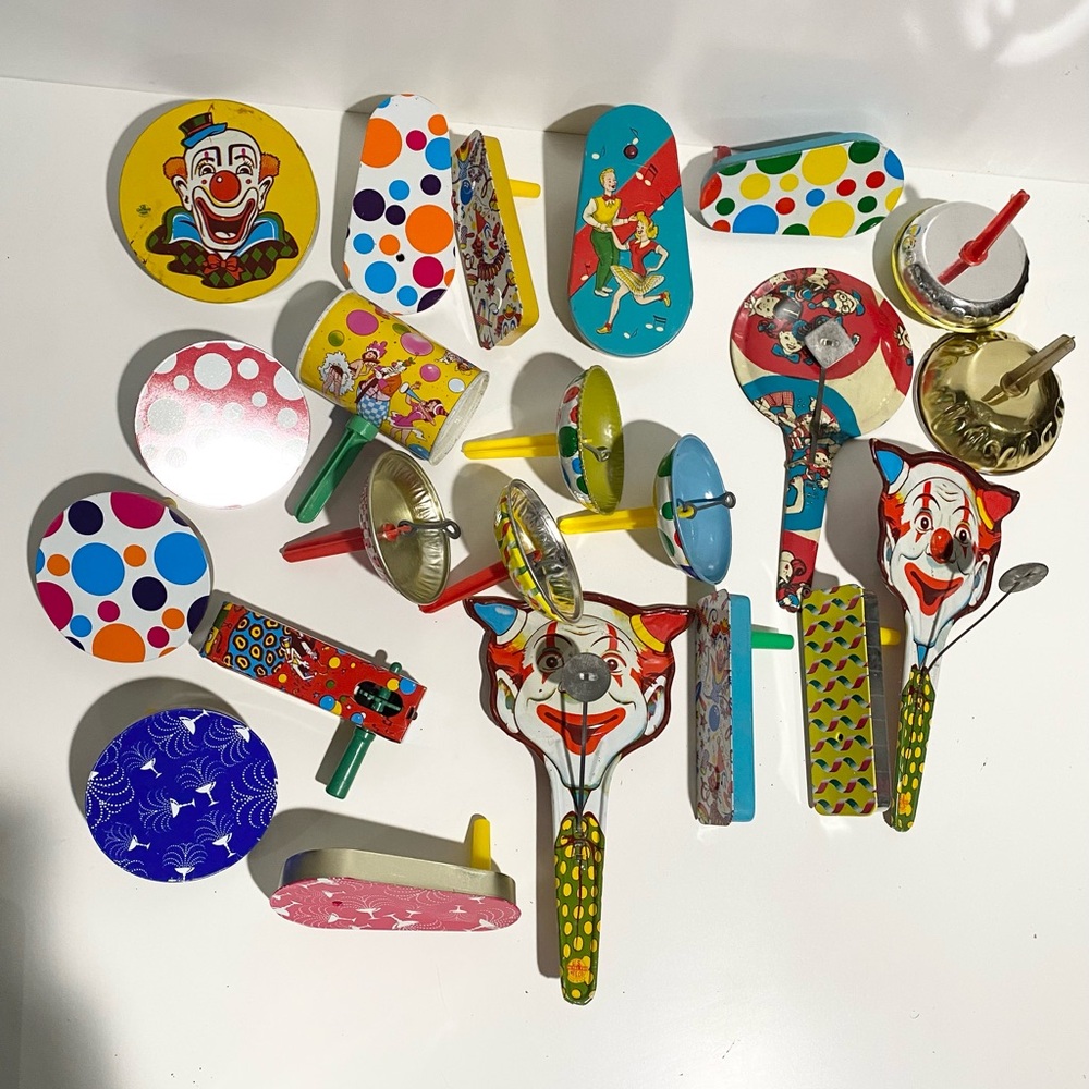 Colorful‎ Vintage Noisemakers Set Lot New Years Party USA